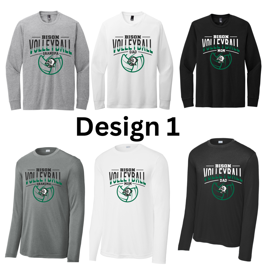 Volleyball Family Long Sleeves Both Regular and Polyester