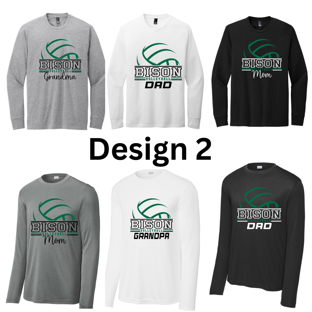 Volleyball Family Long Sleeves Both Regular and Polyester