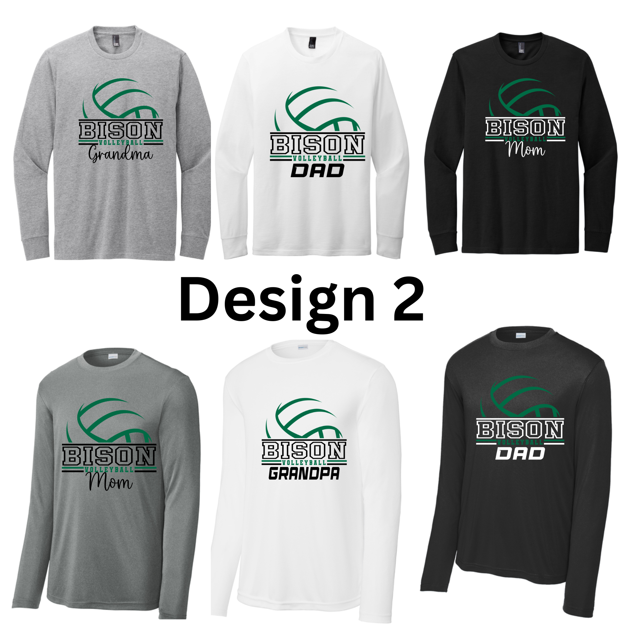Volleyball Family Long Sleeves Both Regular and Polyester