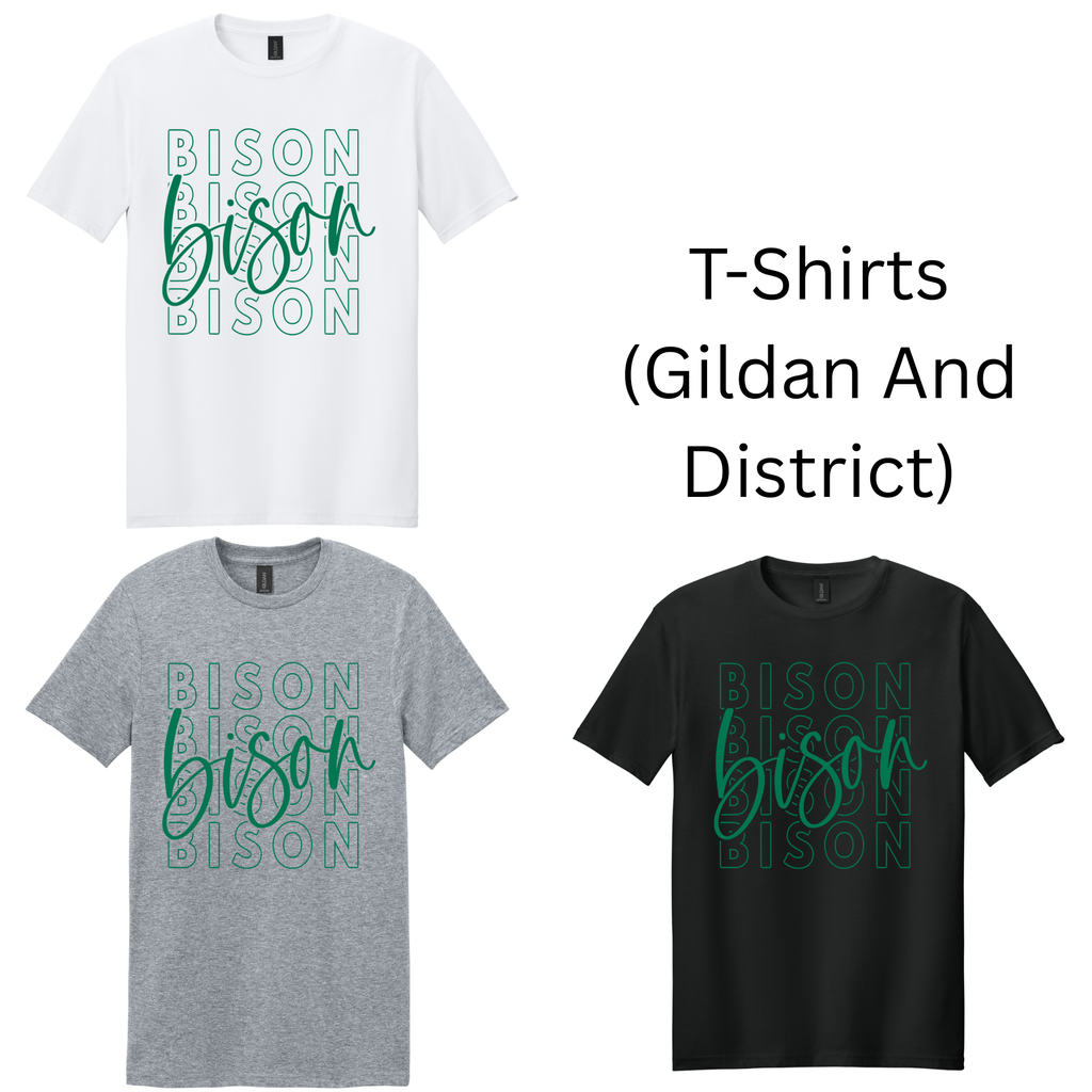 Bison 8 Stacked with Cursive