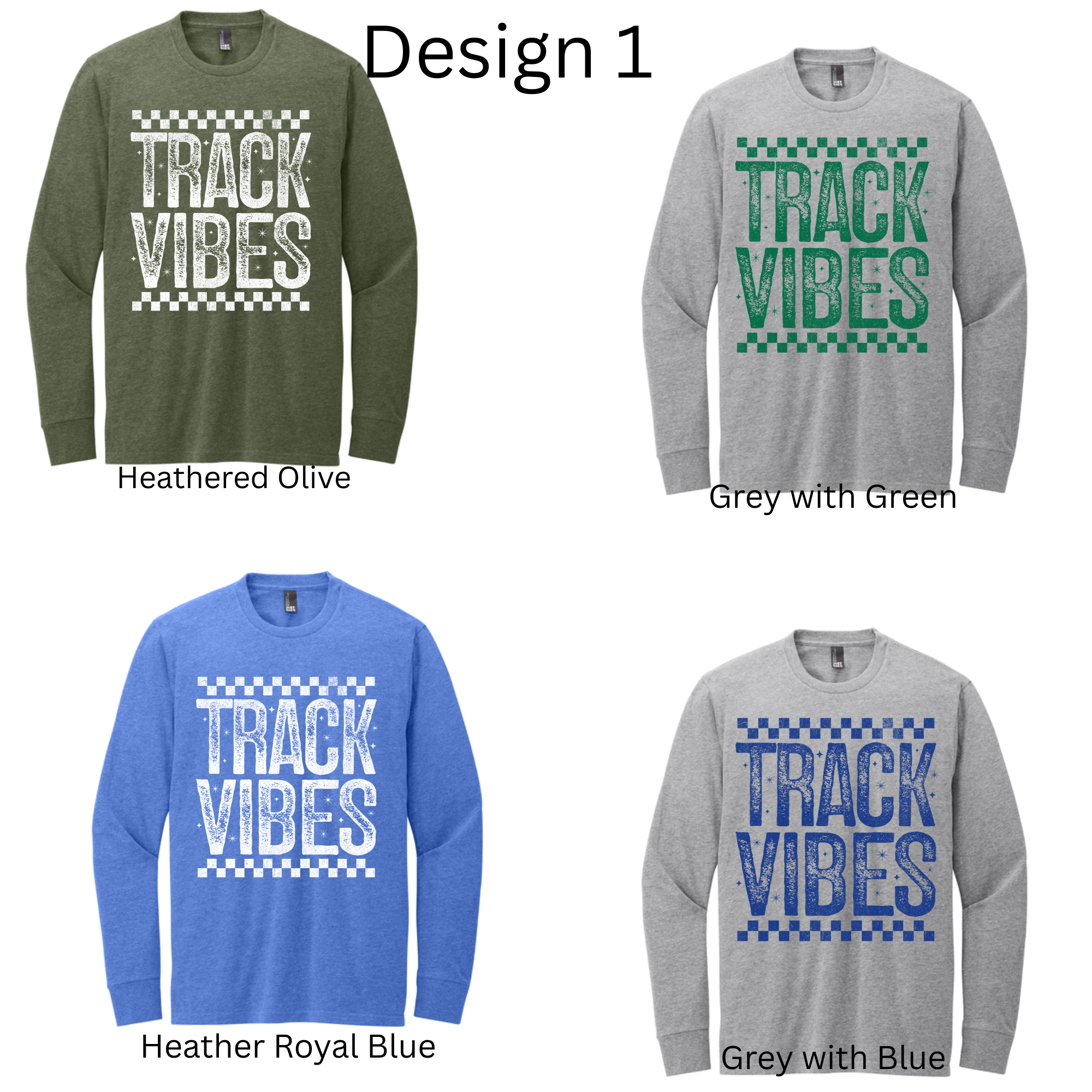 Track Checkered Long Sleeve- Adult and Youth