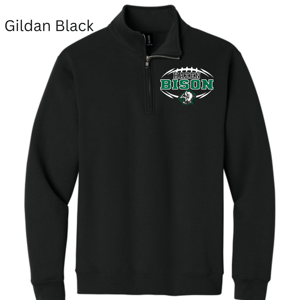 1/4 Zip Bison Football 5