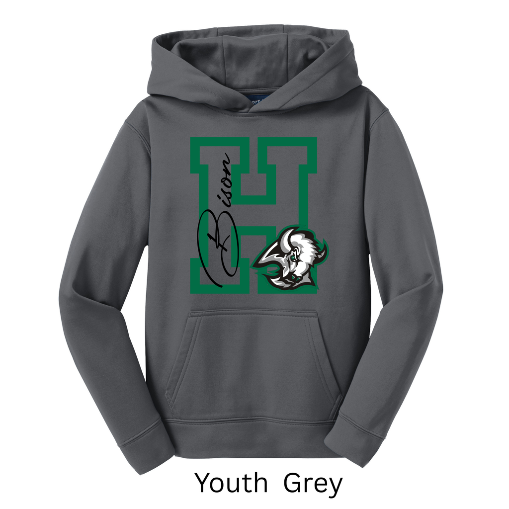 Sport-Tek Sport-Wick Adult and Youth Hoodie Bison 6