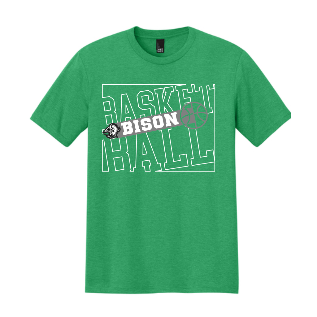 Basketball 9-Outline on Green apparel