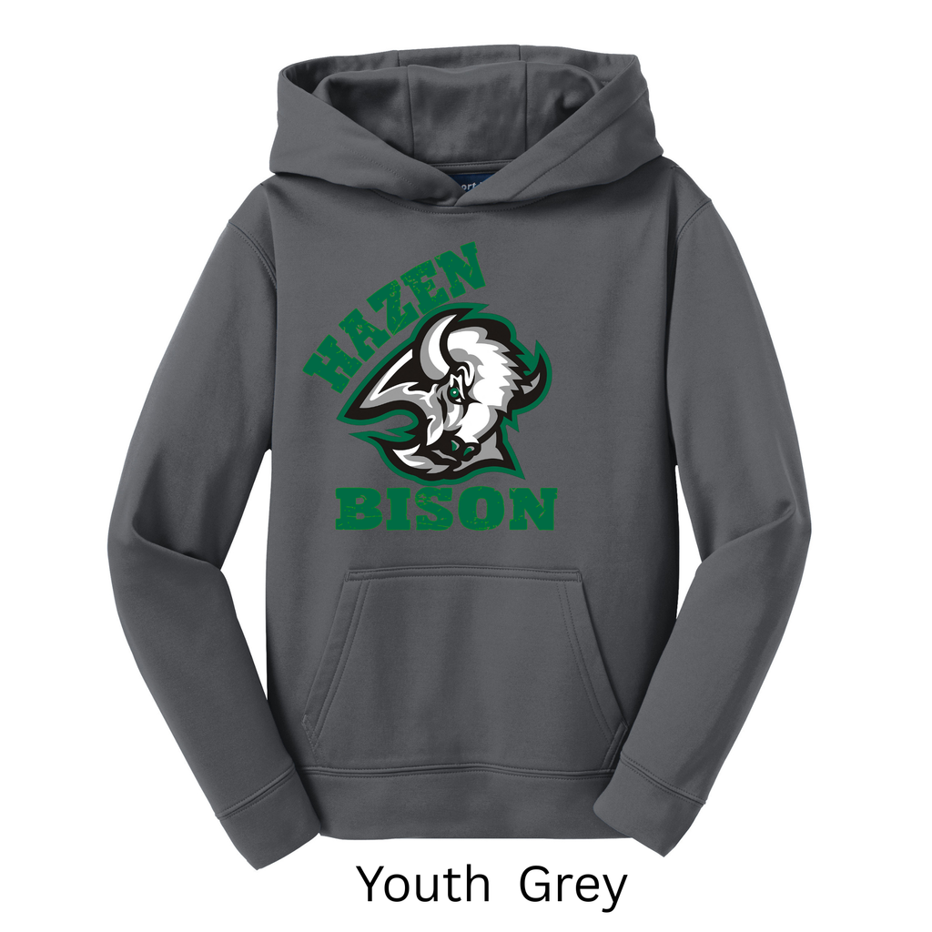 Sport-Tek Sport-Wick Adult and Youth Hoodie Bison 4