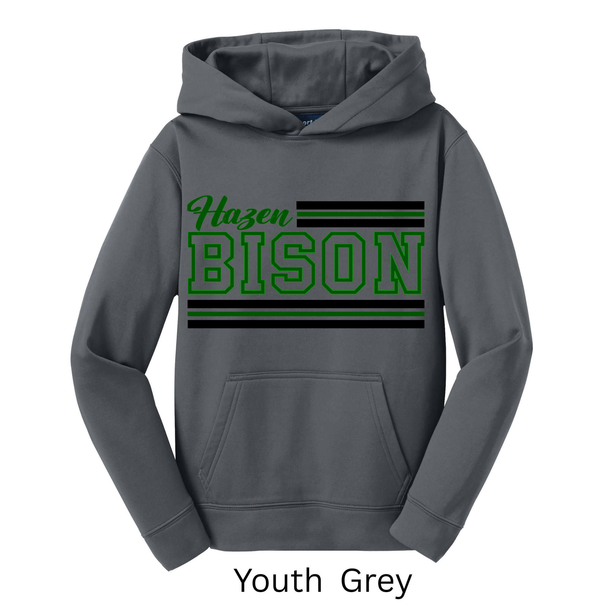 Sport-Tek Sport-Wick Adult and Youth Hoodie Bison 5