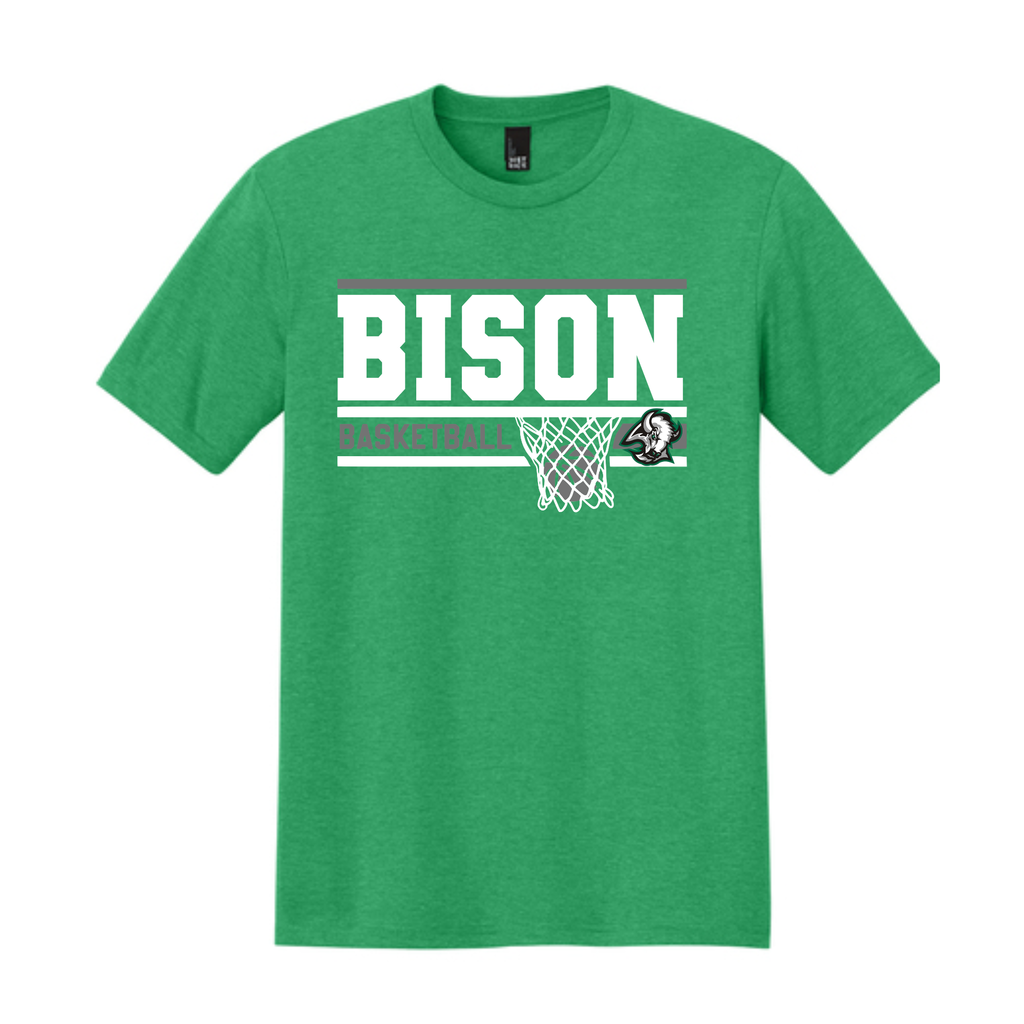 Basketball 8- Lines on Green Apparel