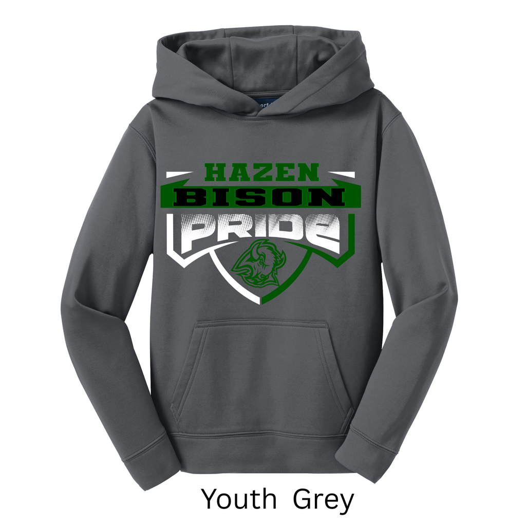 Sport-Tek Sport-Wick Adult and Youth Hoodie Bison 3