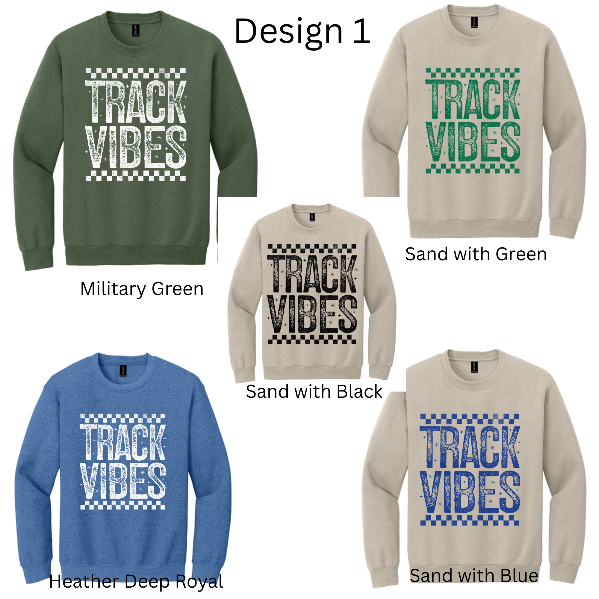 Crewneck Checkered Track and Field Designs