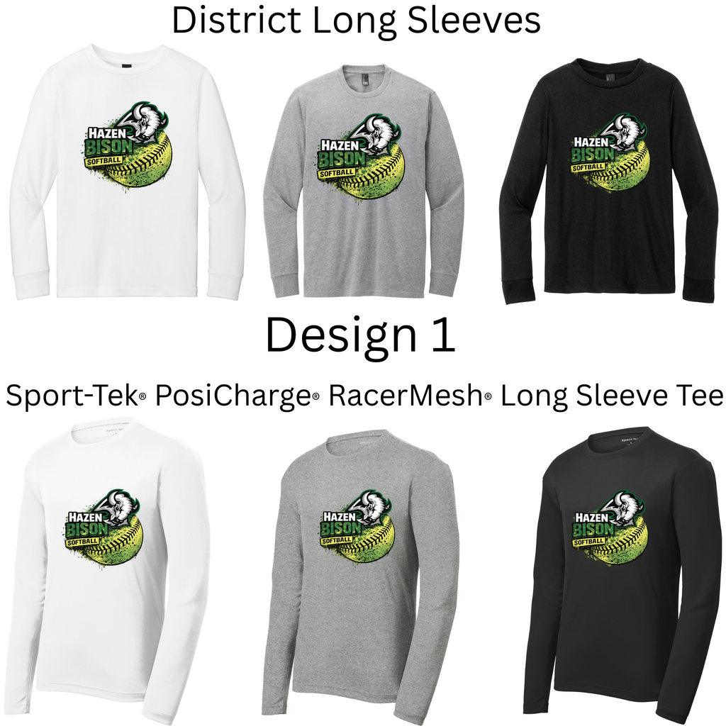 Softball Long Sleeves Both Regular and Polyester