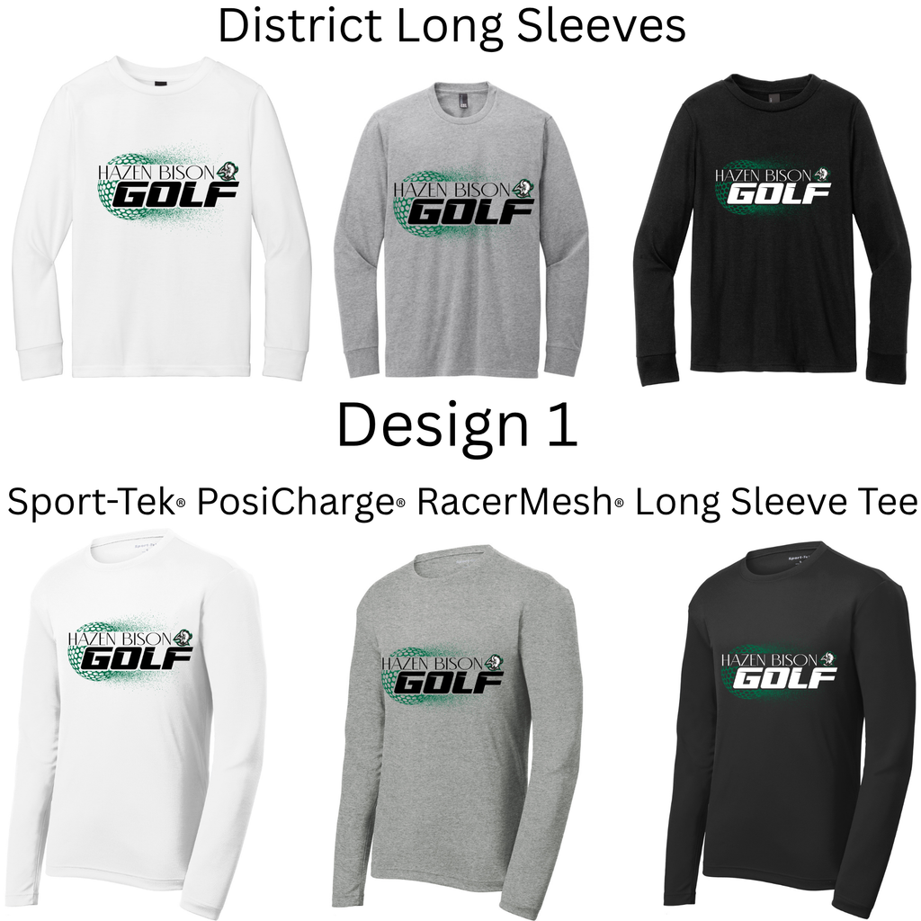 Golf Long Sleeves Both Regular and Polyester