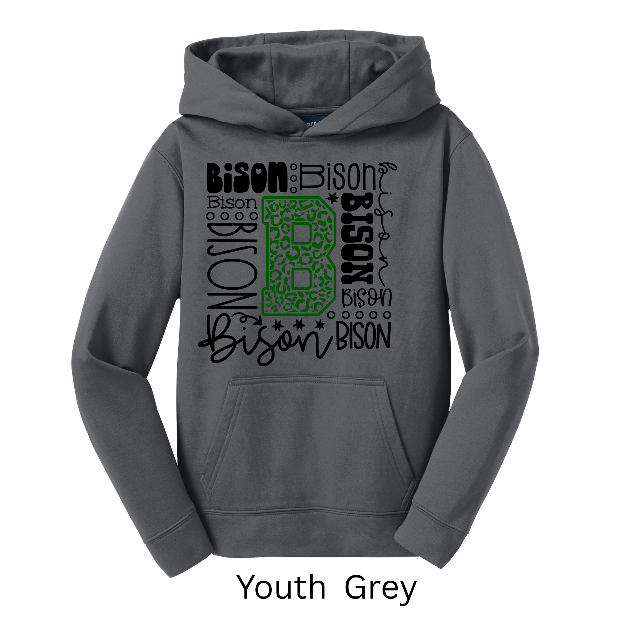 Sport-Tek Sport-Wick Adult and Youth Hoodie Bison 8
