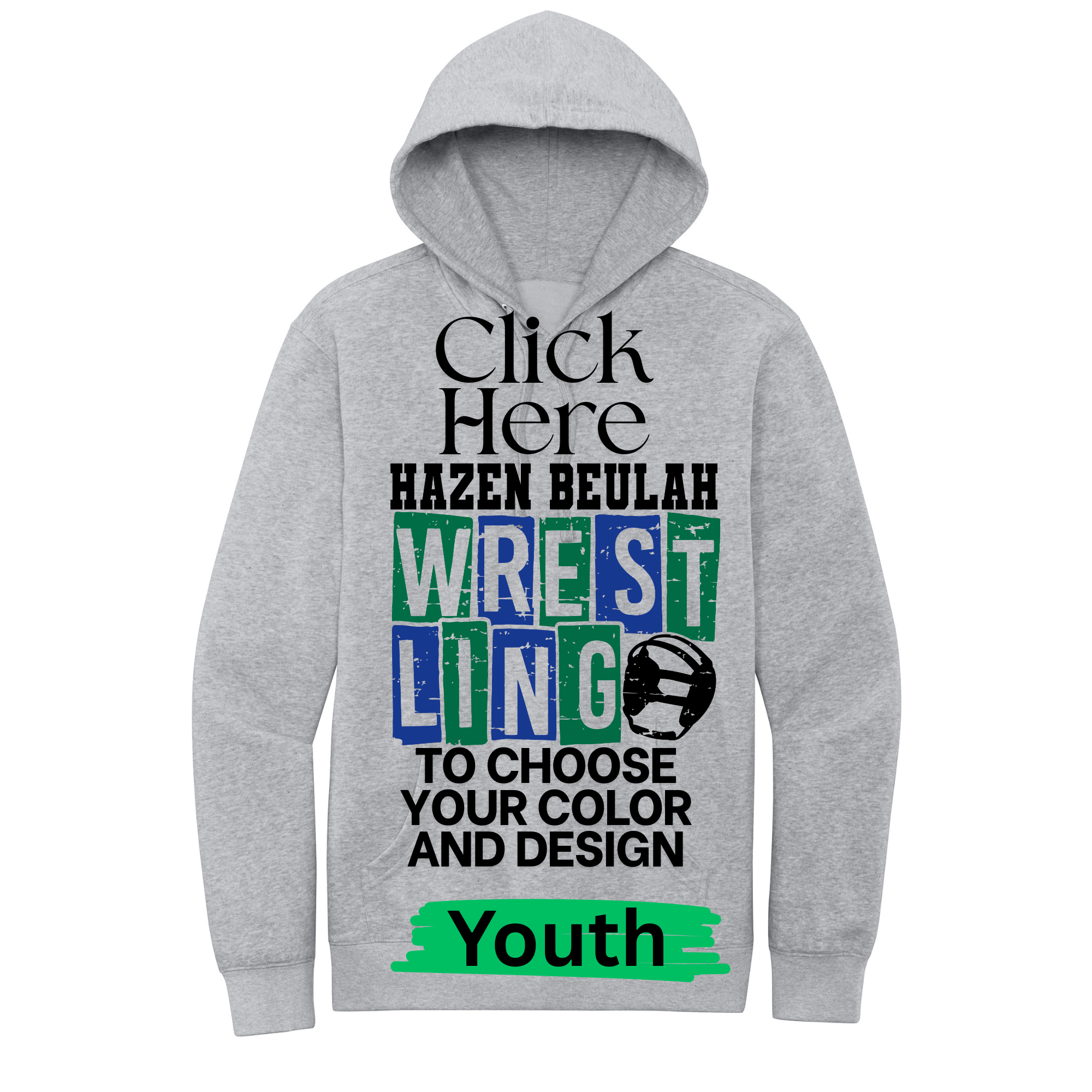 Wrestling Hoodie Designs- Youth