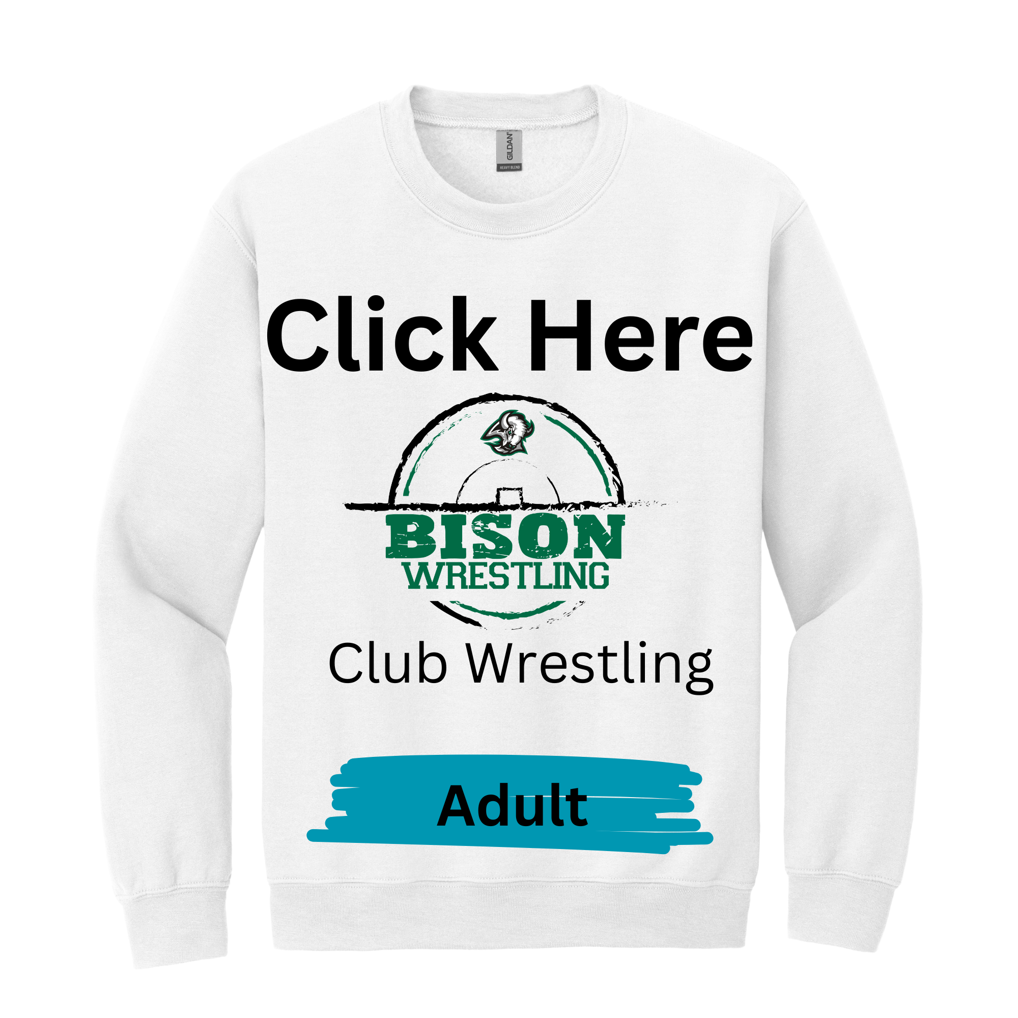 Adult- Bison Wrestling Crewneck (Club)