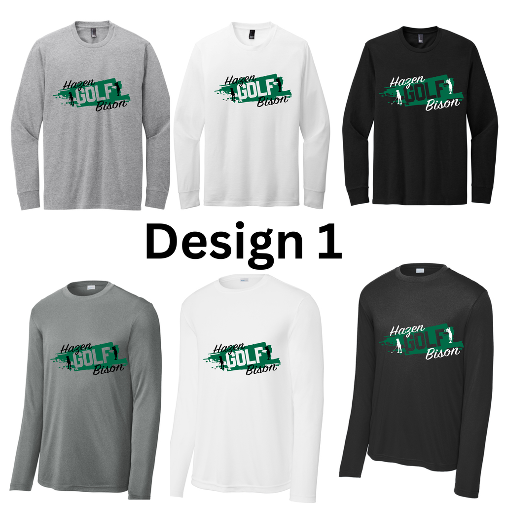 Girls Golf Long Sleeves Both Regular and Polyester