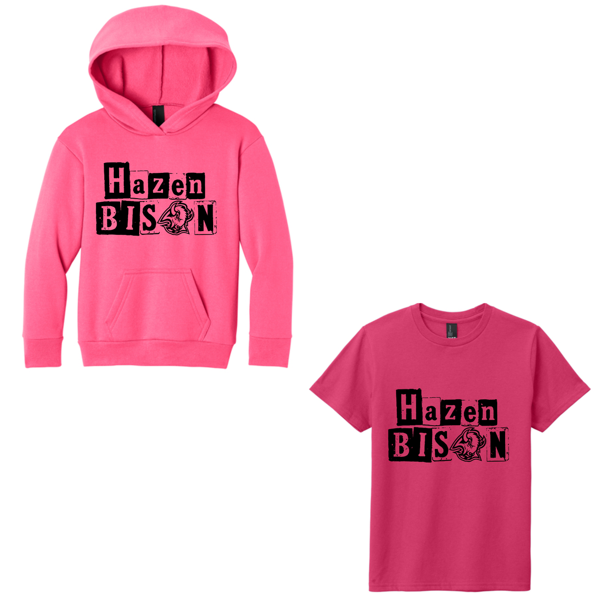 Pink Out Bison 15 Box Letters