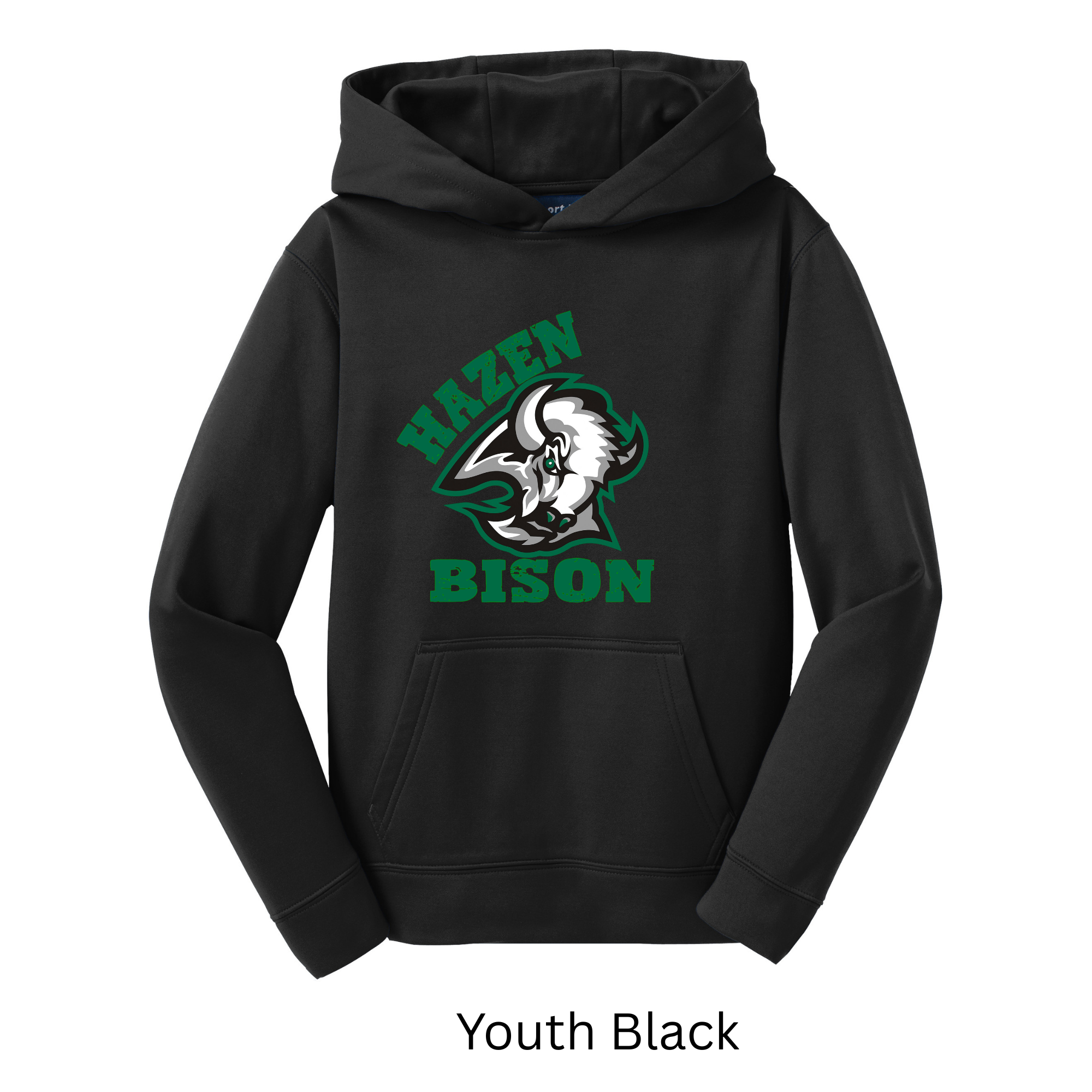 Sport-Tek Sport-Wick Adult and Youth Hoodie Bison 4