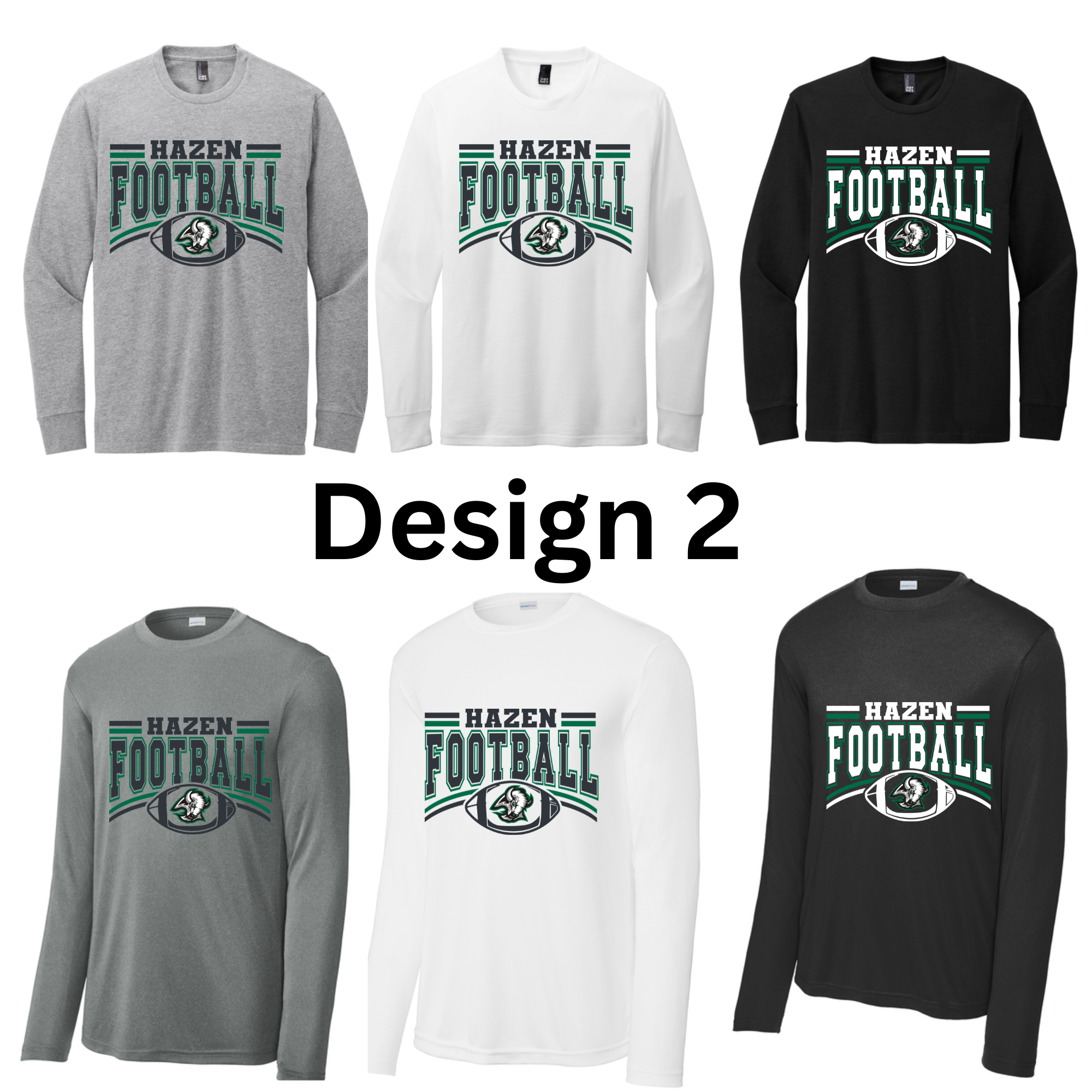 Football Long Sleeves Both Regular and Polyester