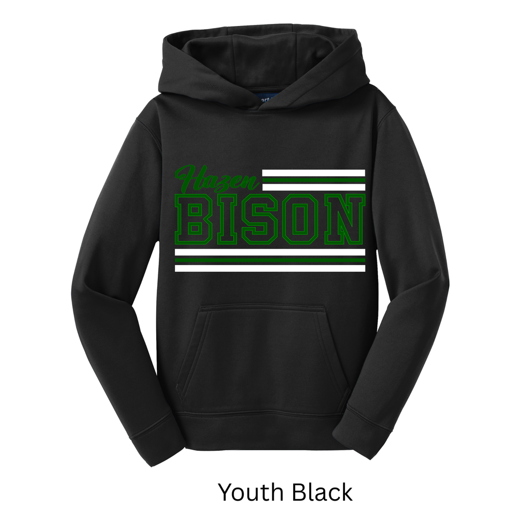 Sport-Tek Sport-Wick Adult and Youth Hoodie Bison 5