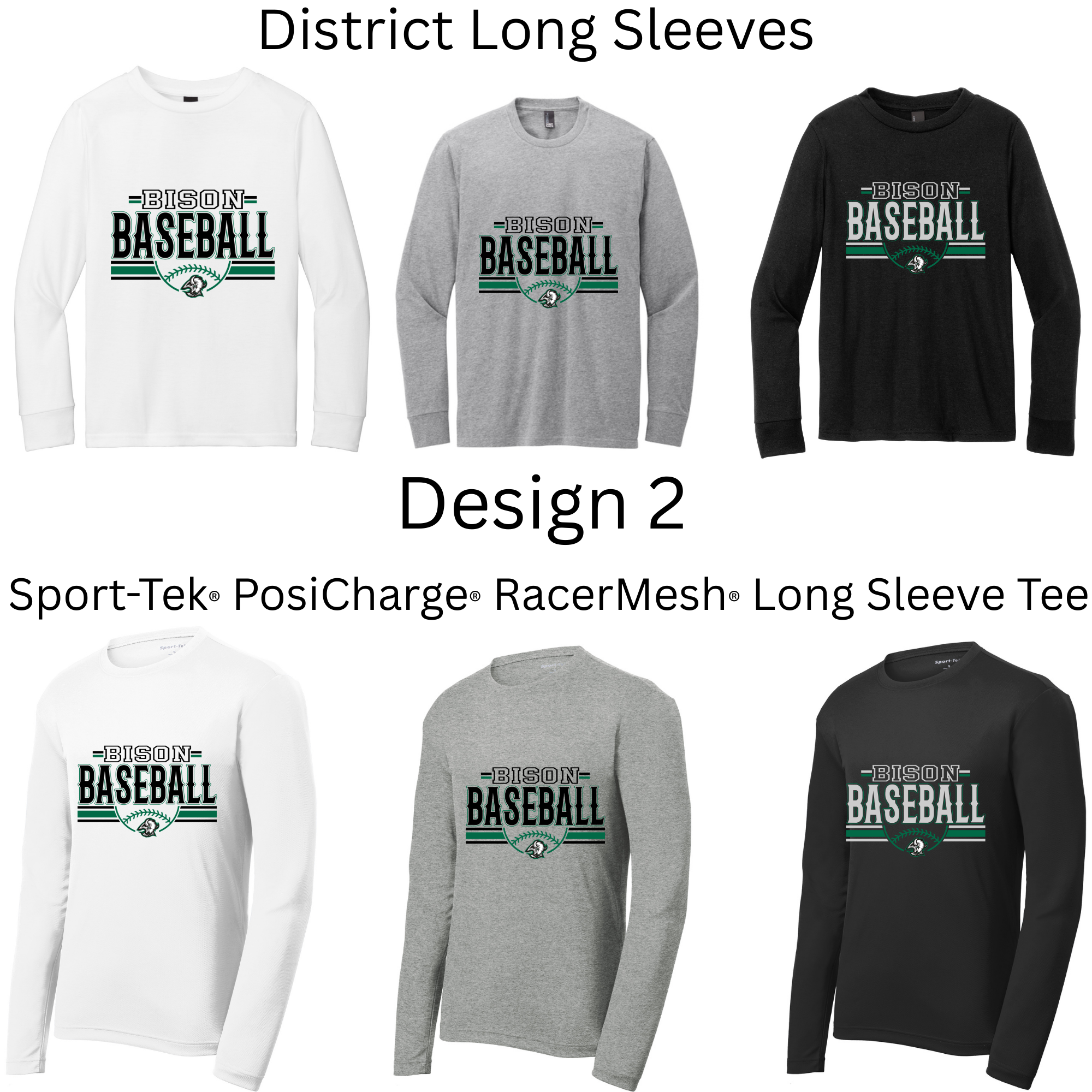 Baseball Long Sleeves Both Regular and Polyester