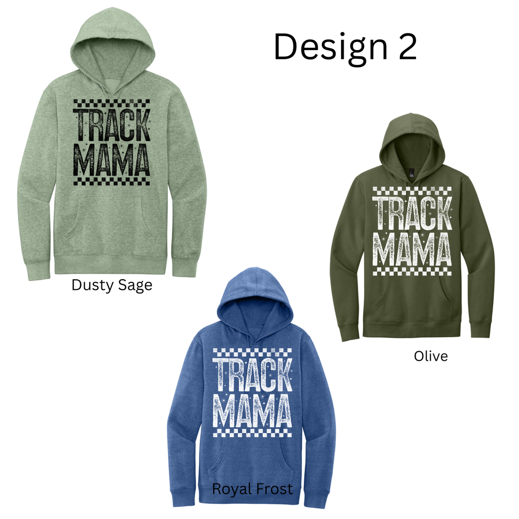 Track Checkered Designs Hoodie- Adult and Youth