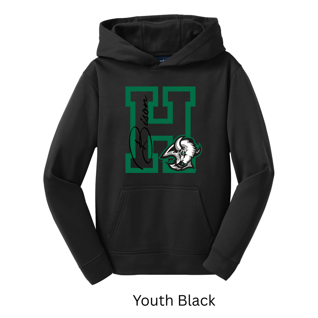 Sport-Tek Sport-Wick Adult and Youth Hoodie Bison 6