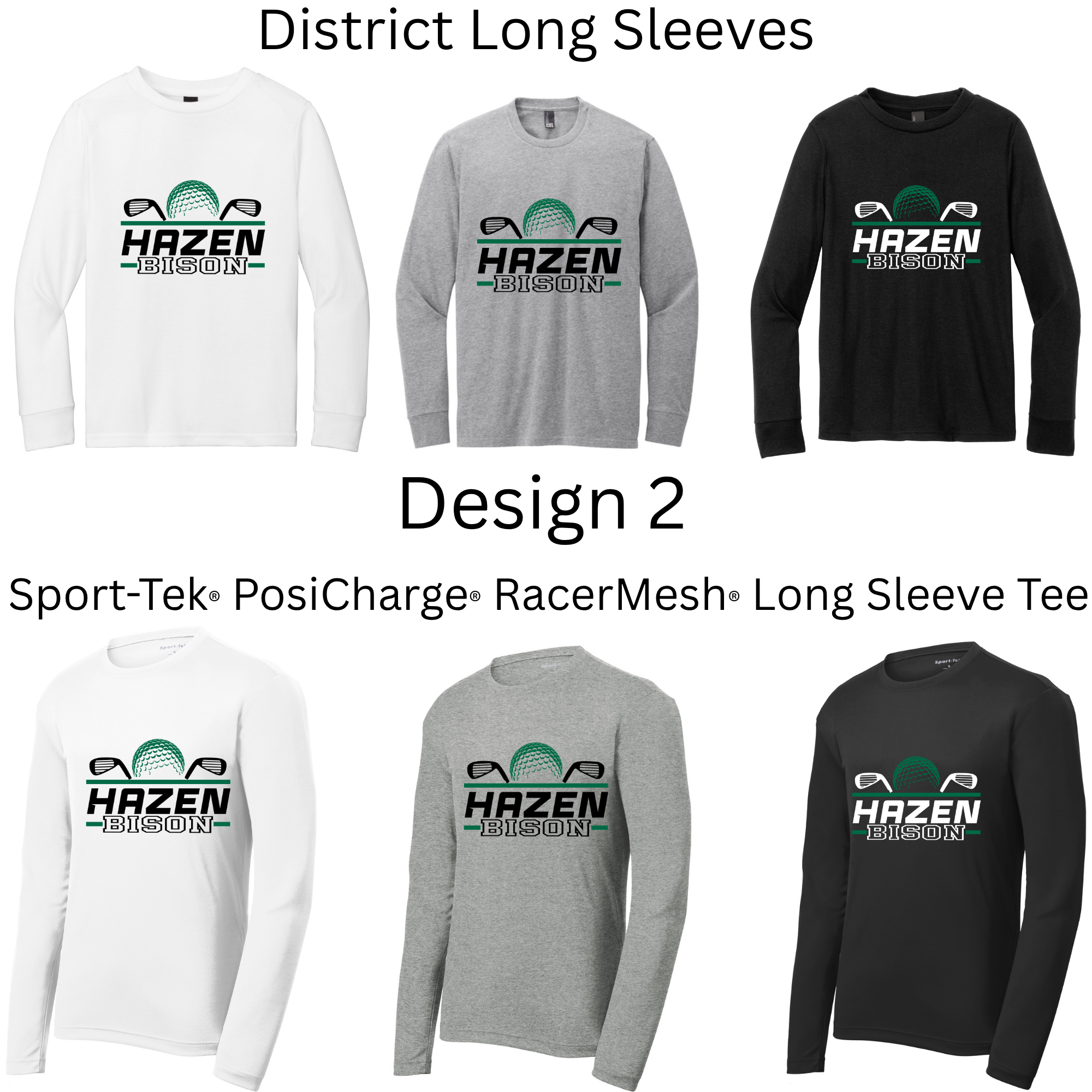 Golf Long Sleeves Both Regular and Polyester