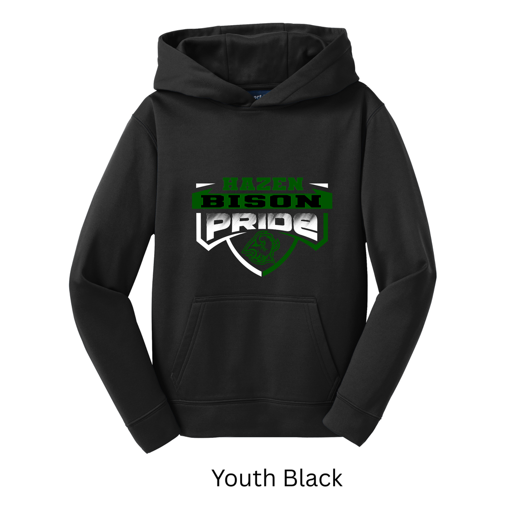 Sport-Tek Sport-Wick Adult and Youth Hoodie Bison 3