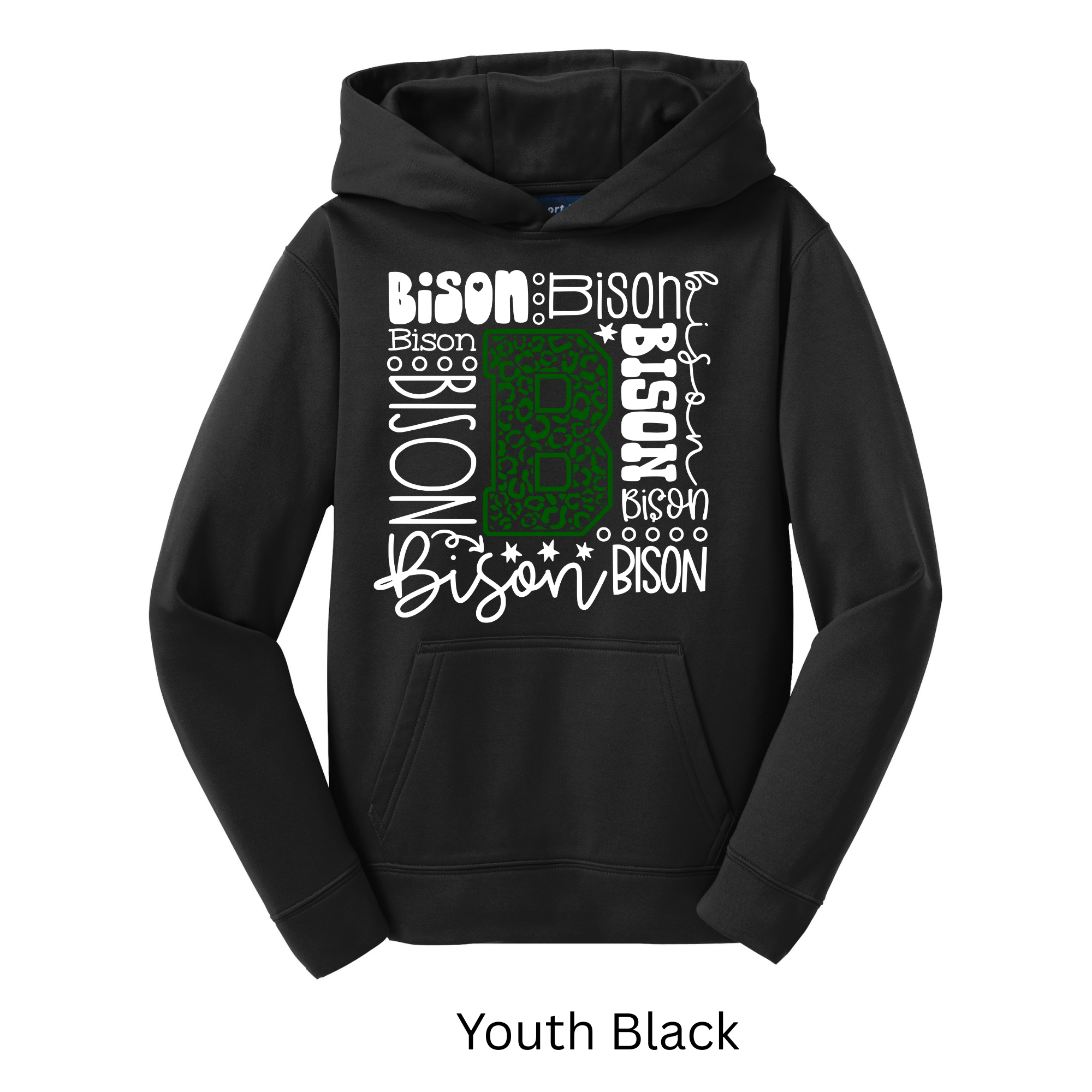 Sport-Tek Sport-Wick Adult and Youth Hoodie Bison 8
