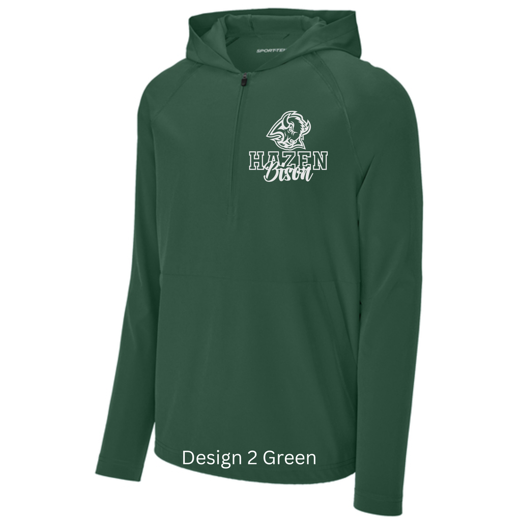 Bison Sport-Tek® Repeat 1/2-Zip Long Sleeve Hooded Jacket