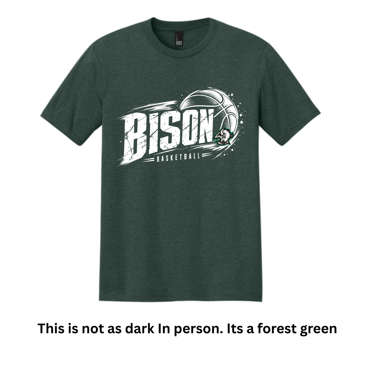 Basketball 7- Paint on Green Apparel