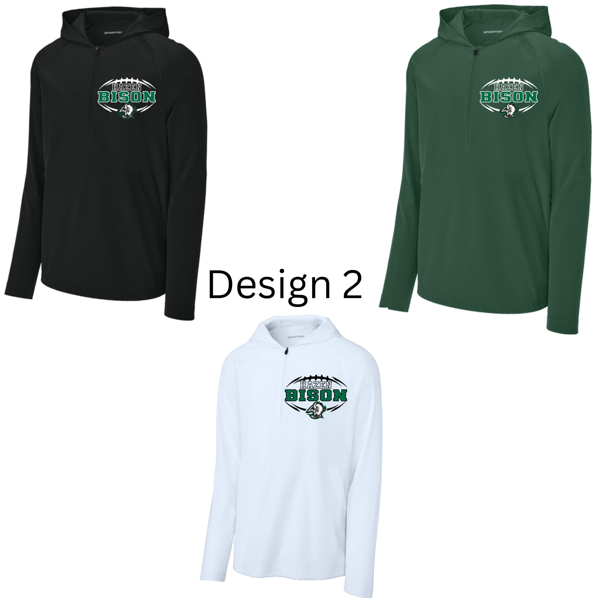 Football Sport-Tek® Repeat 1/2-Zip Long Sleeve Hooded Jacket