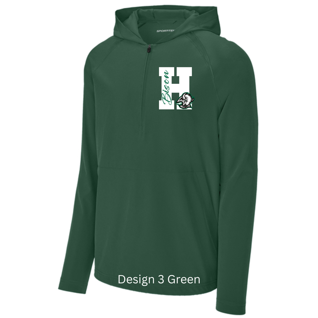 Bison Sport-Tek® Repeat 1/2-Zip Long Sleeve Hooded Jacket