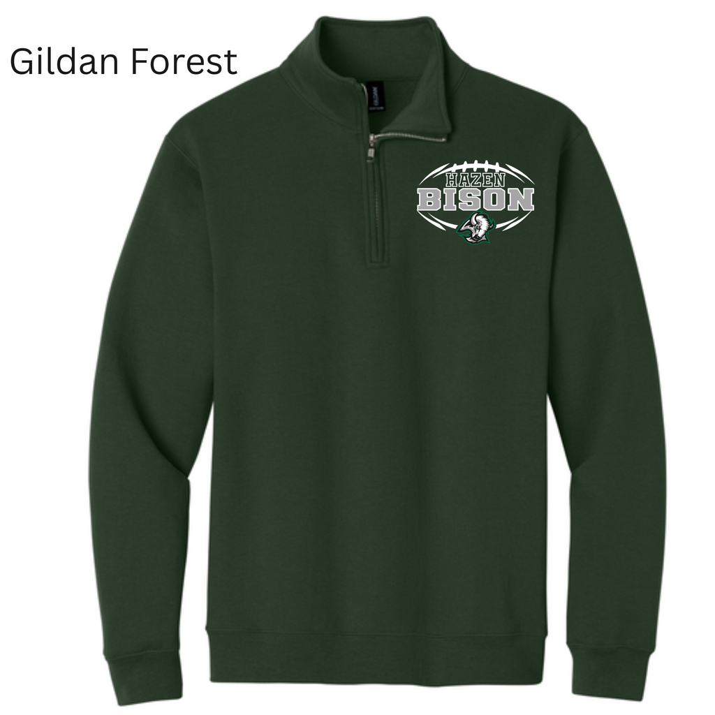 1/4 Zip Bison Football 5