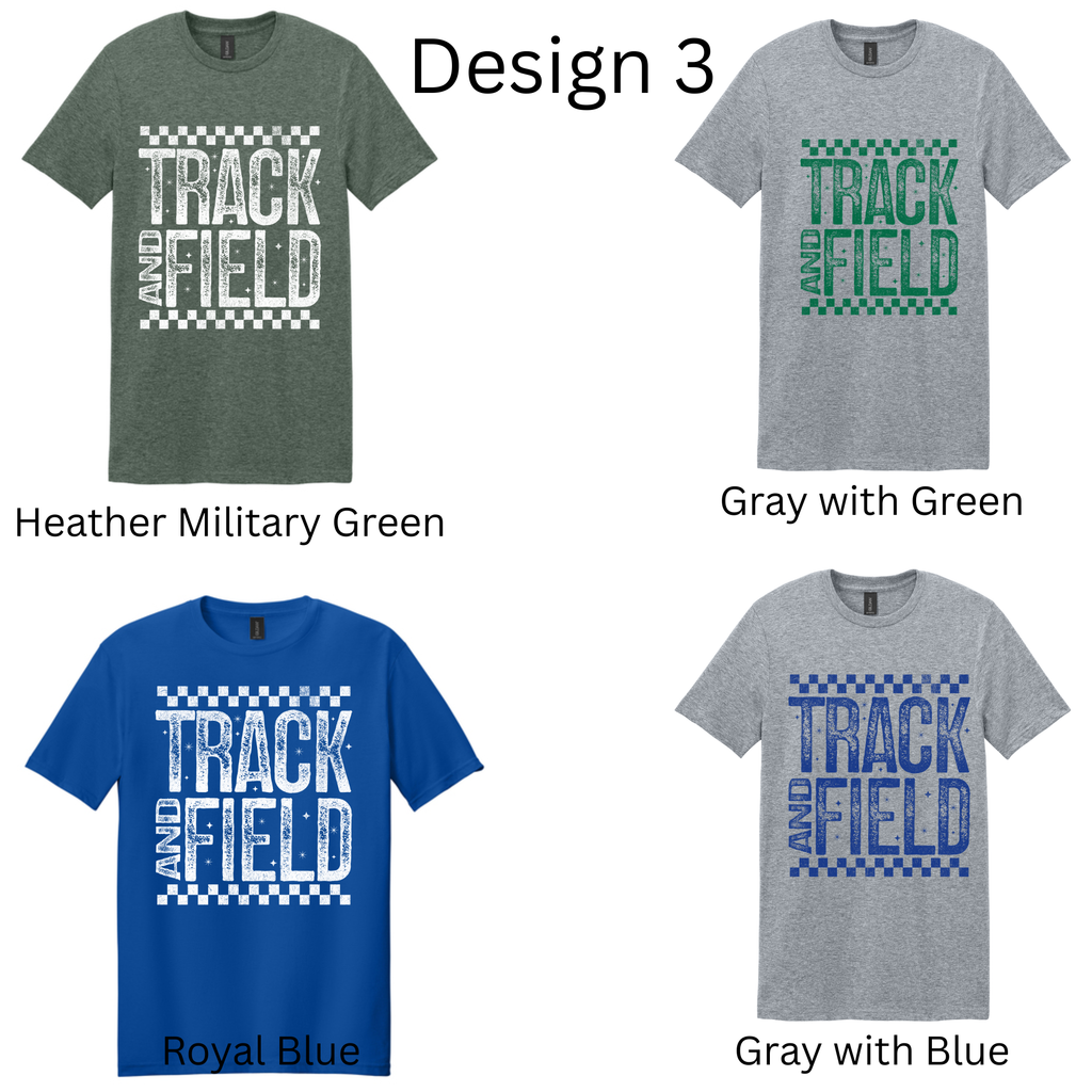 Track T-Shirts Checkered Designs