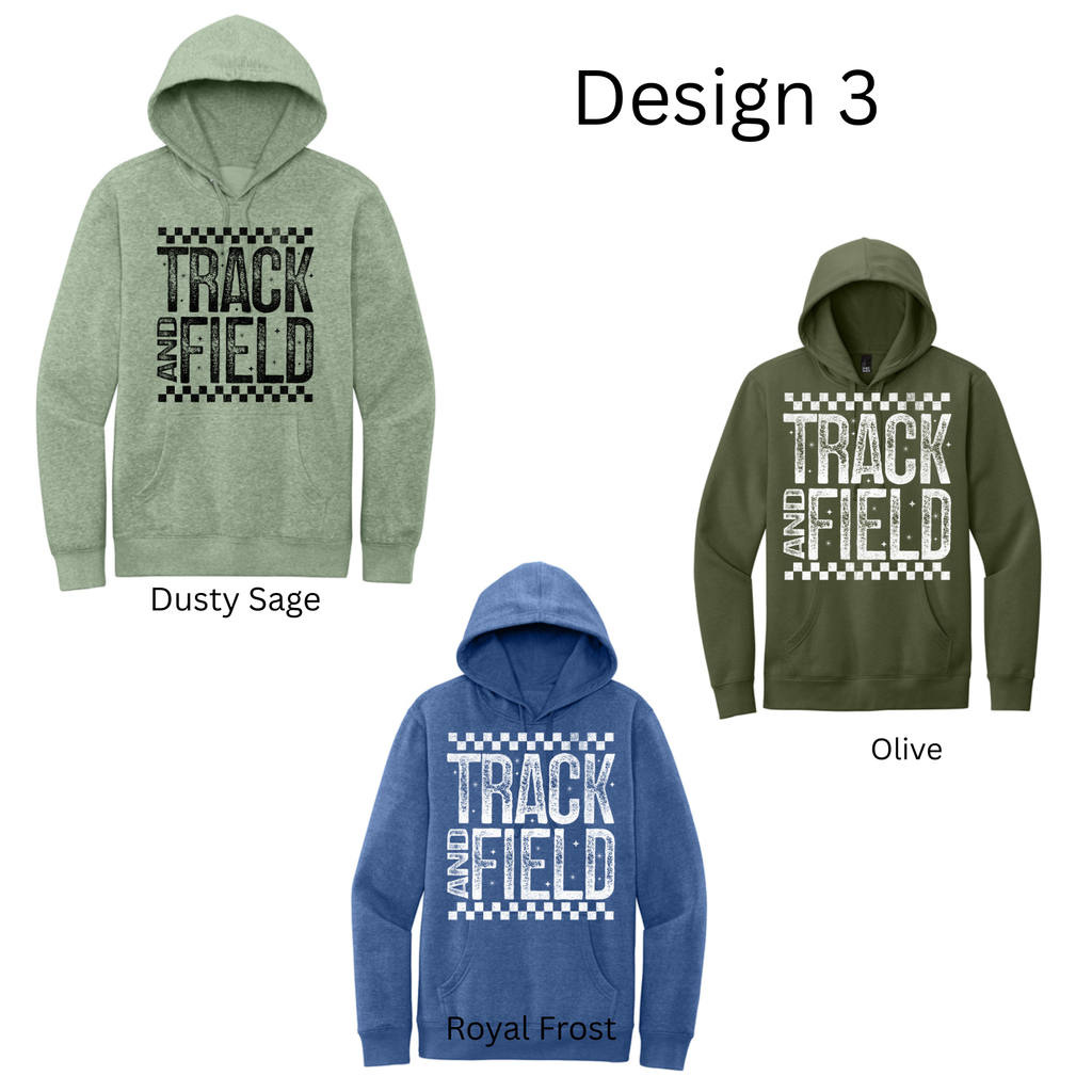 Track Checkered Designs Hoodie- Adult and Youth