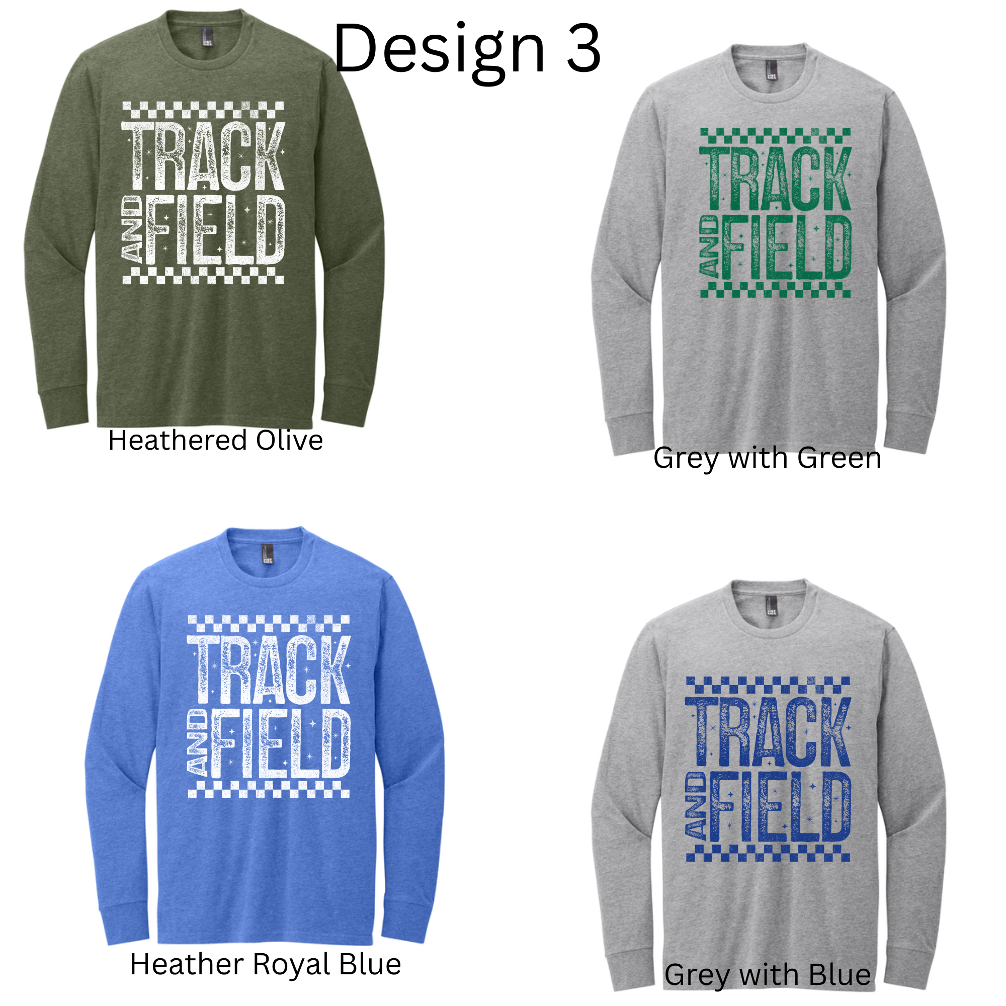 Track Checkered Long Sleeve- Adult and Youth