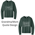 Volleyball Grandma and Mom Crewnecks in Green