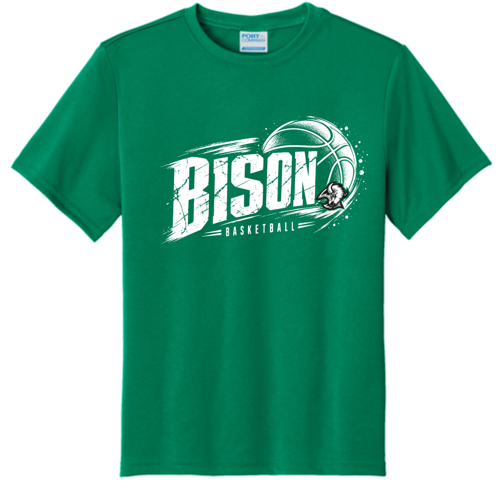 Basketball 7- Paint on Green Apparel