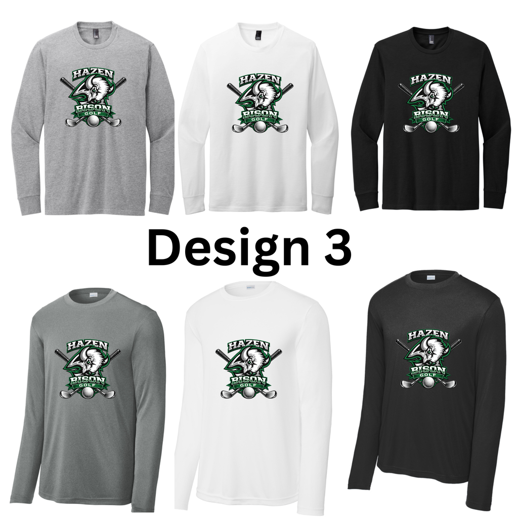 Girls Golf Long Sleeves Both Regular and Polyester