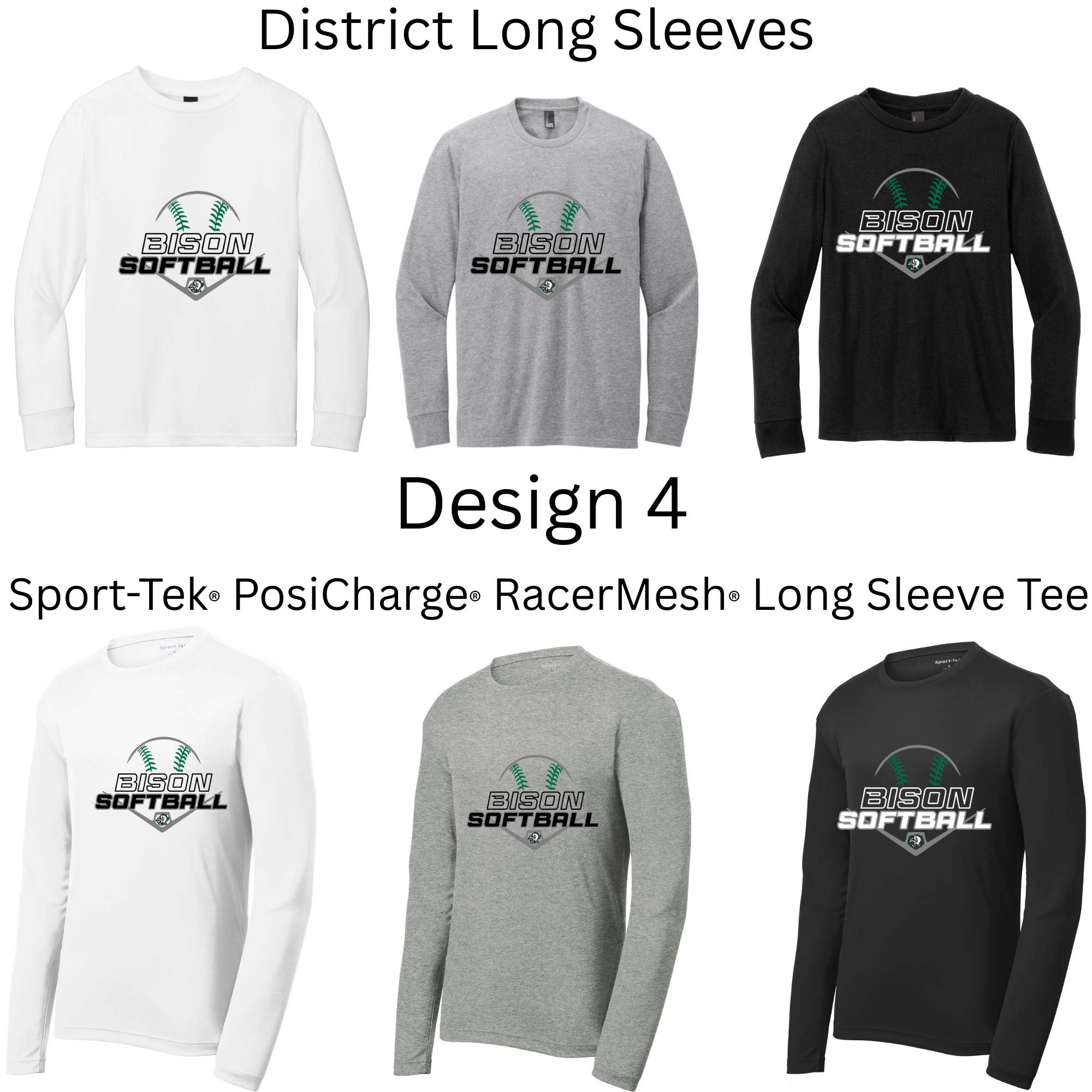 Softball Long Sleeves Both Regular and Polyester