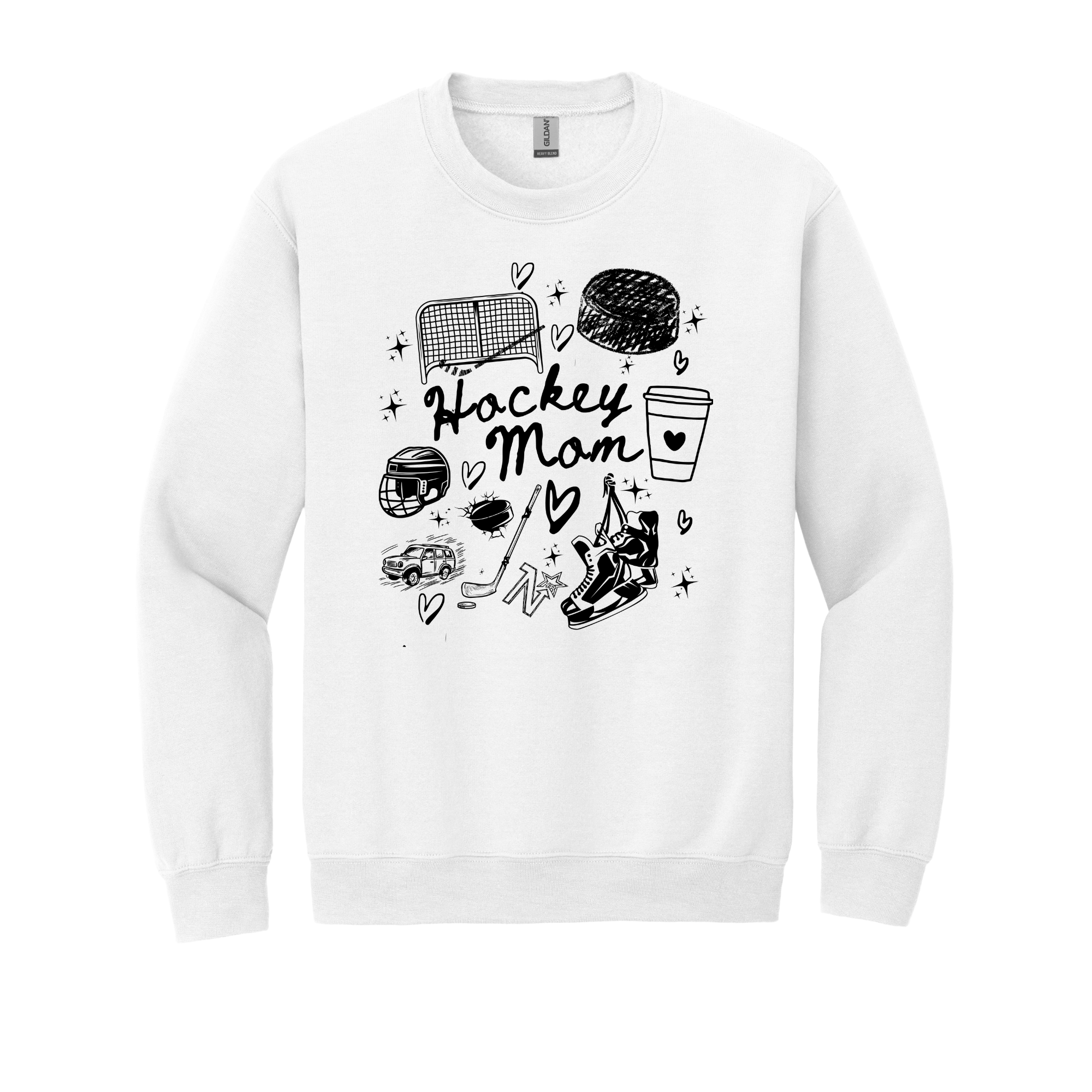 Crewneck Hockey Doodle Design