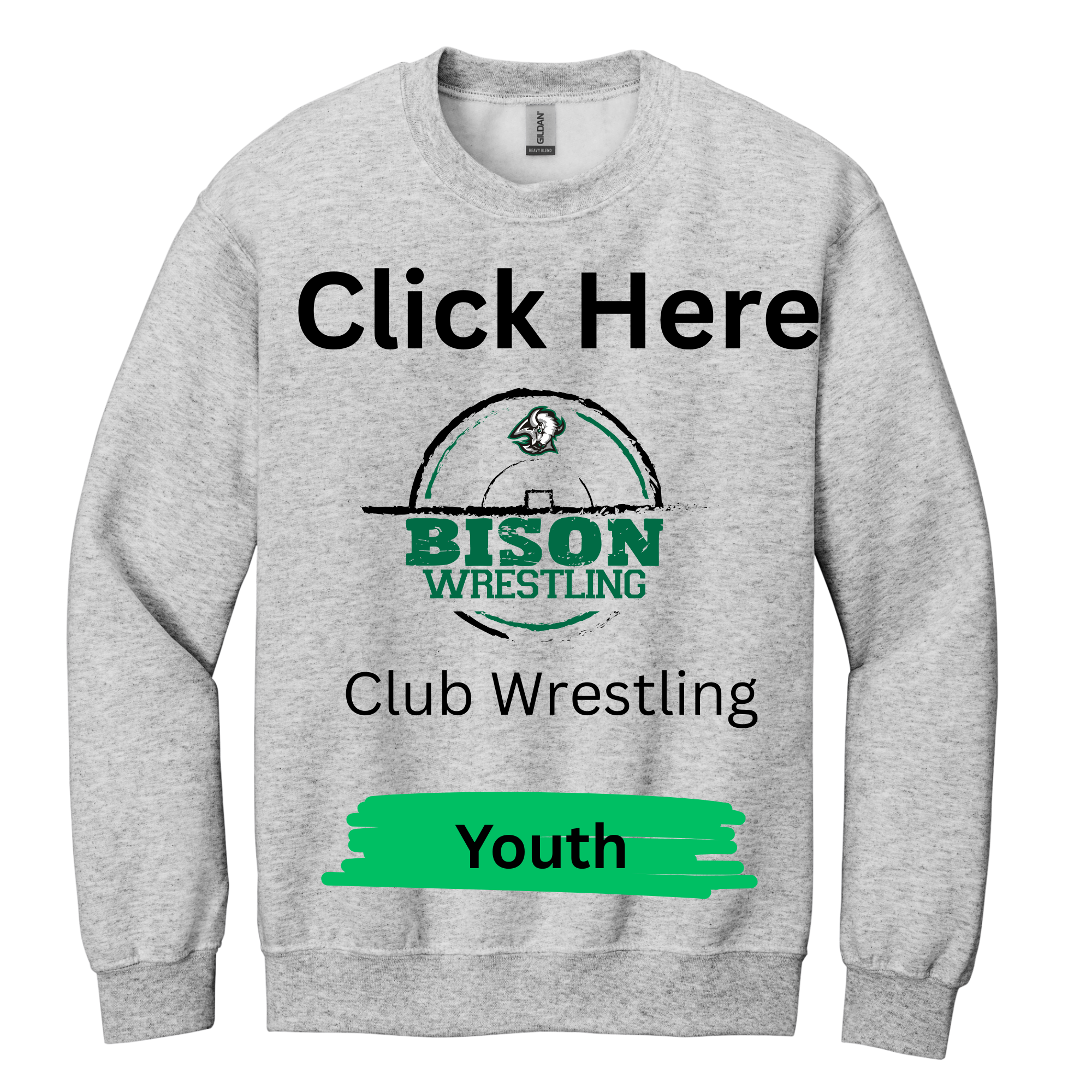 Youth-Bison Wrestling Crewneck (Club)