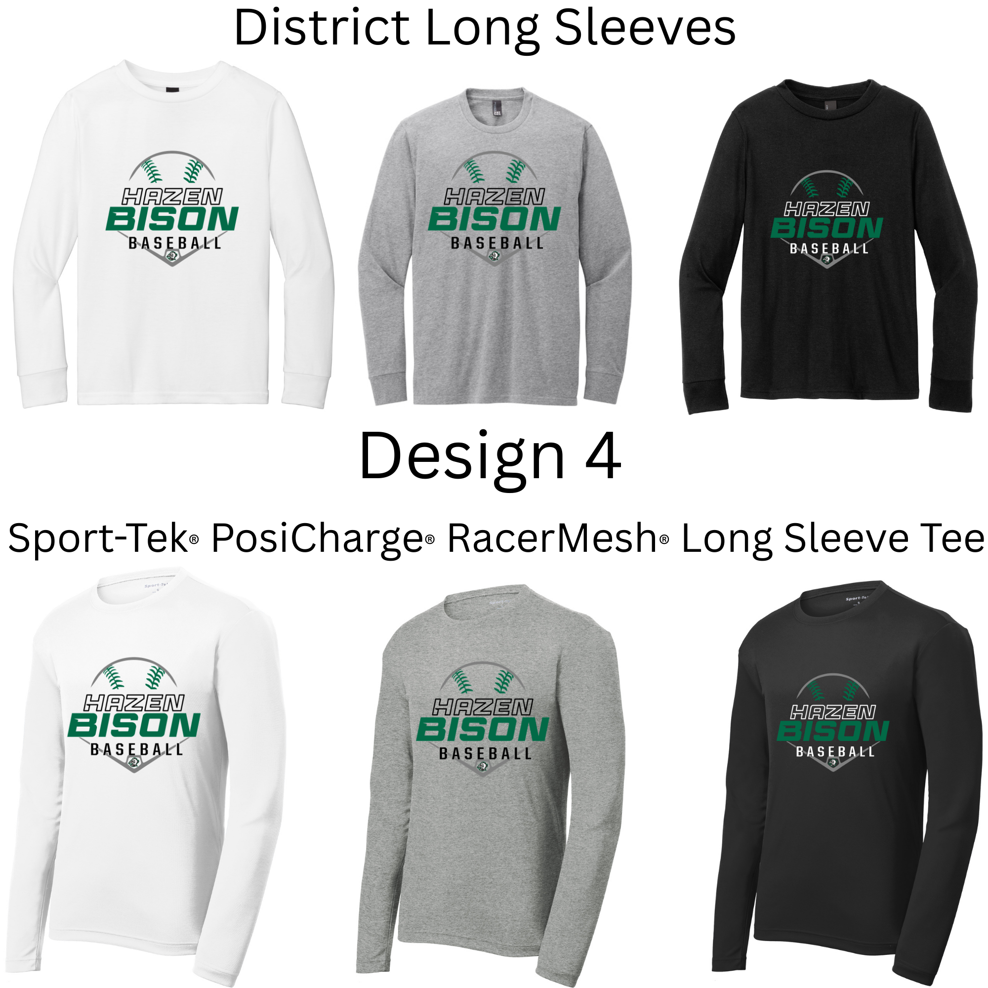 Baseball Long Sleeves Both Regular and Polyester