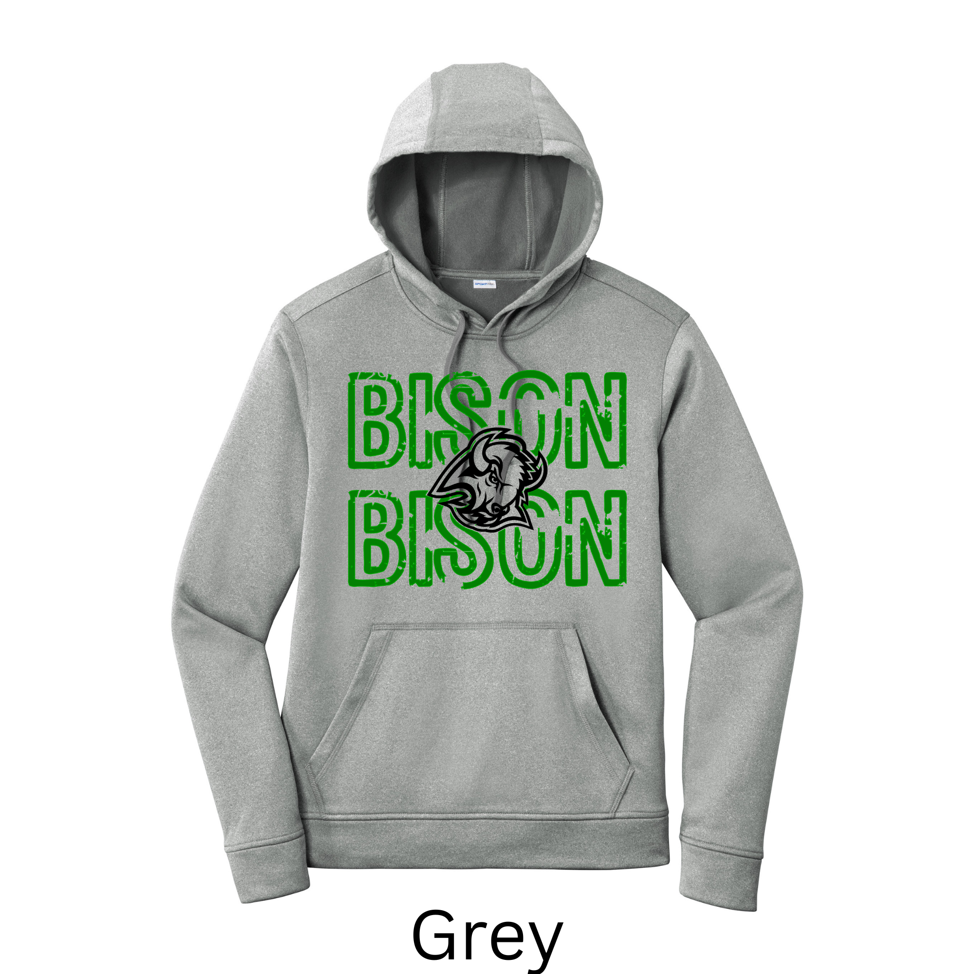 Sport-Tek Sport-Wick Adult and Youth Hoodie Bison 1