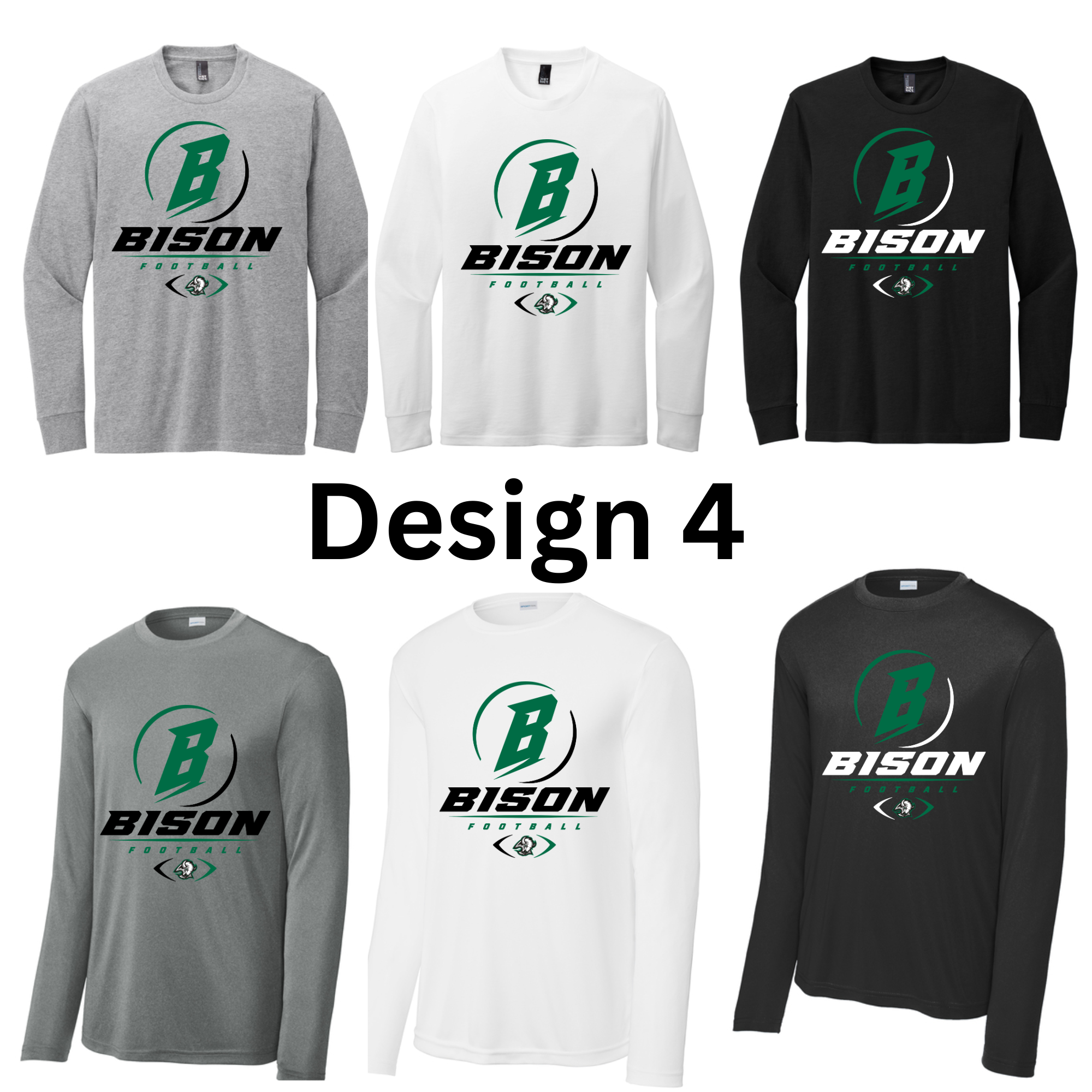Football Long Sleeves Both Regular and Polyester