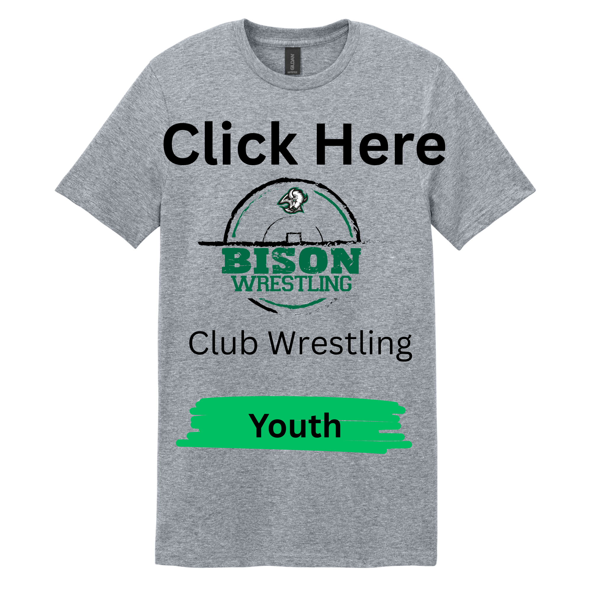 Youth- T-Shirt Bison Wrestling (Club)