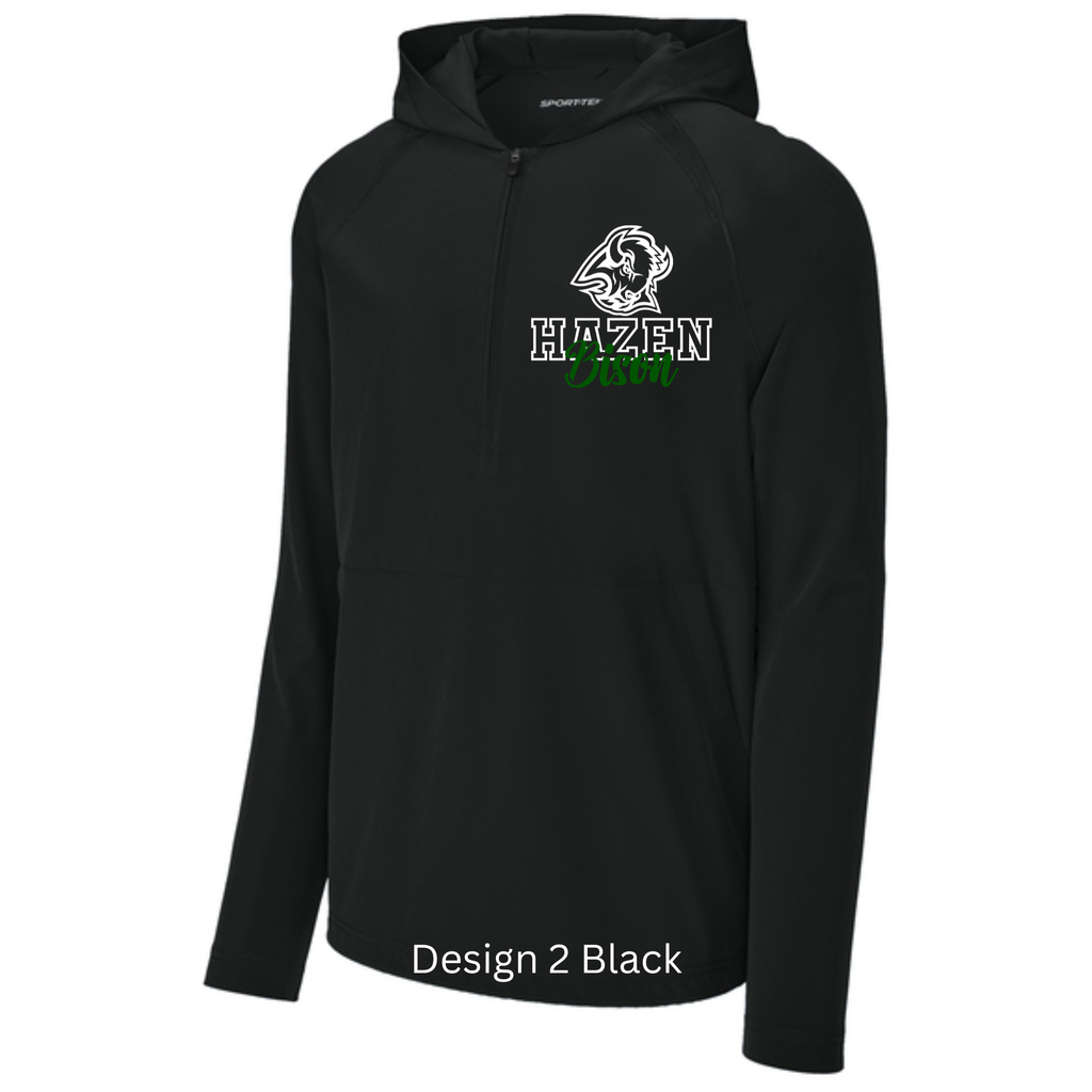 Bison Sport-Tek® Repeat 1/2-Zip Long Sleeve Hooded Jacket