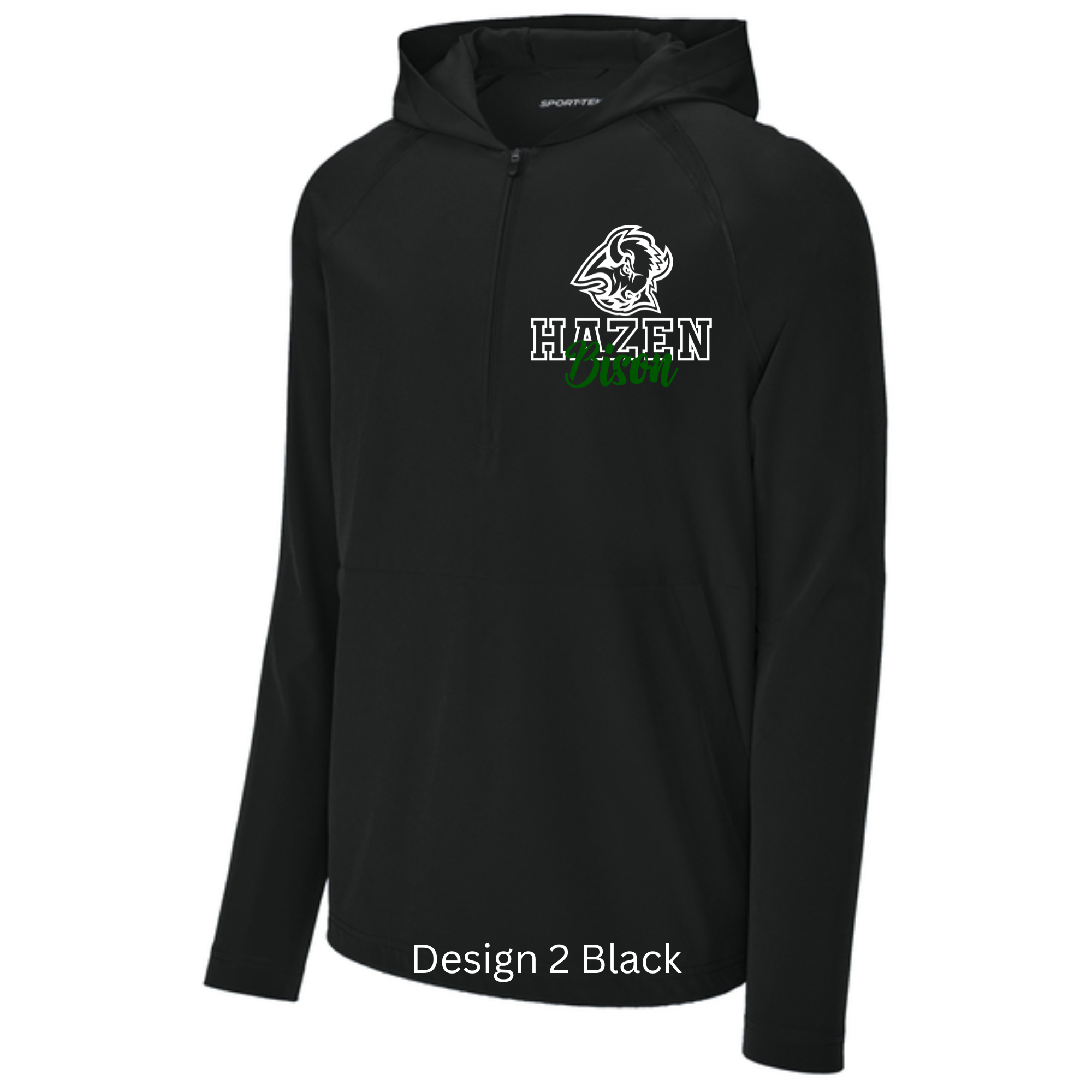Bison Sport-Tek® Repeat 1/2-Zip Long Sleeve Hooded Jacket