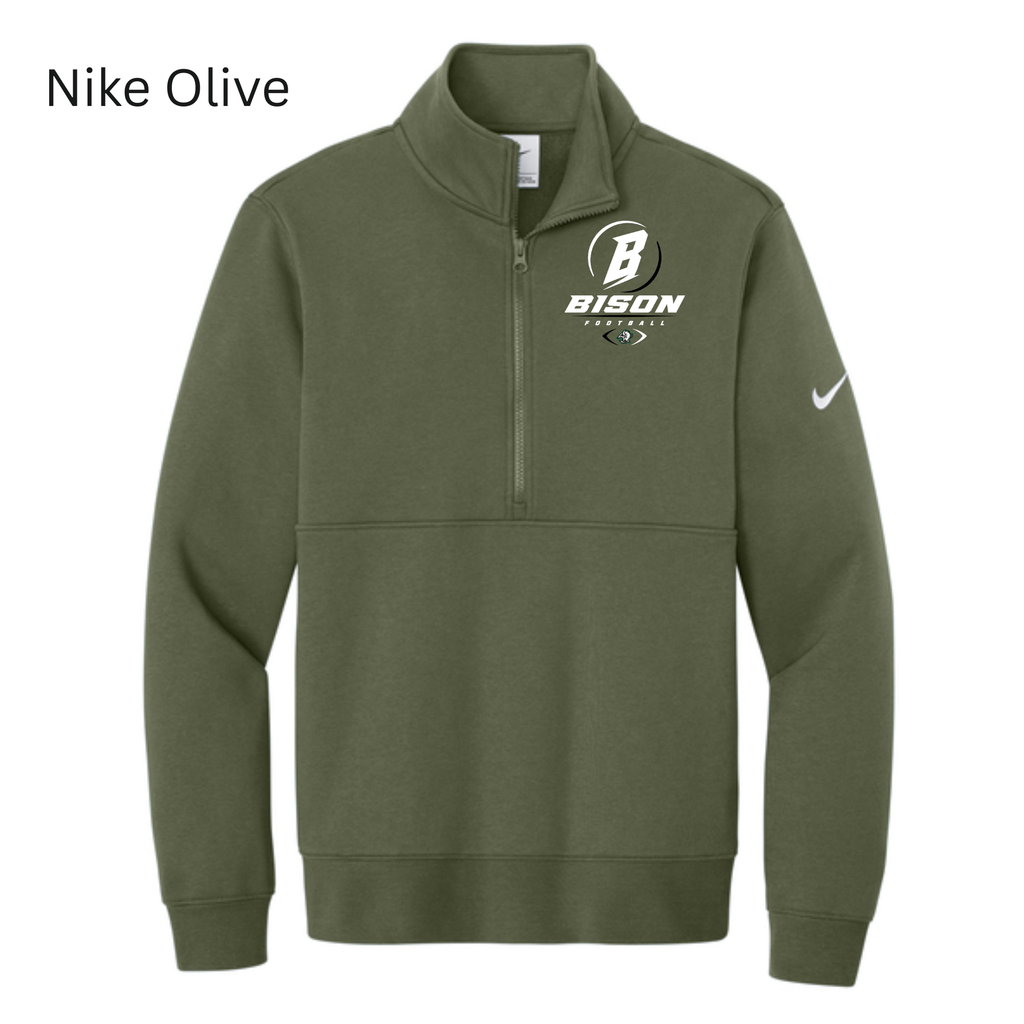 1/4 Zip Bison Football Big B